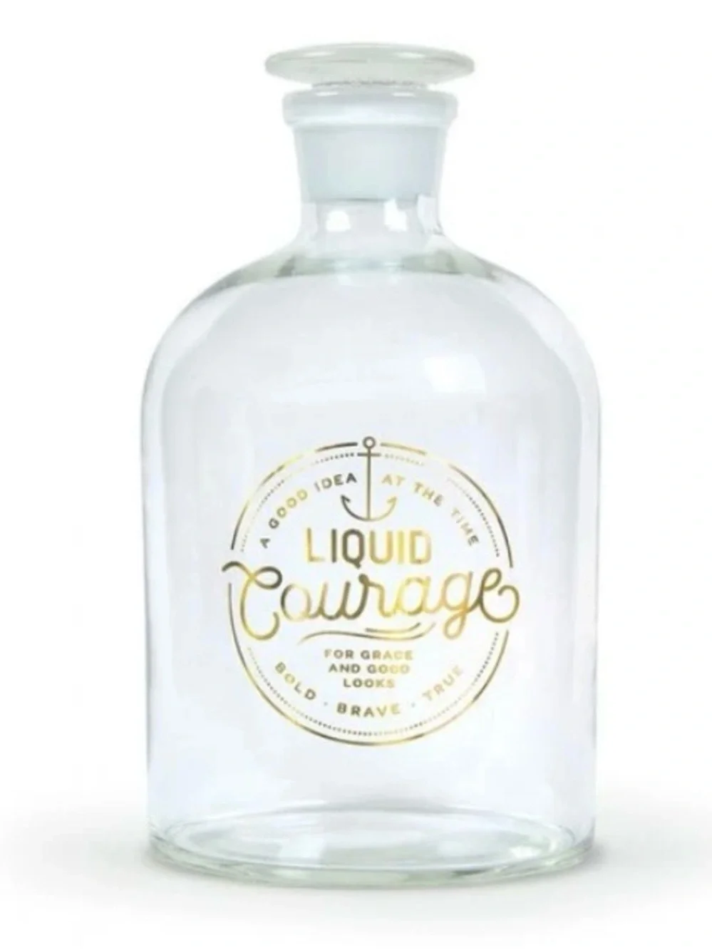 Fred Bottled Up Liquid Courage Glass Alcohol Decanter